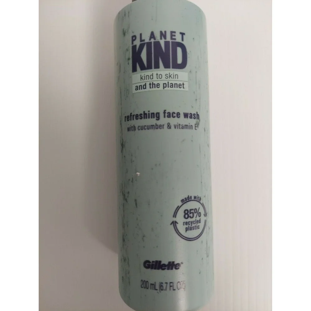 Gillette Planet Kind Cucumber & Vitamin E Refreshing Face Wash 6.7 Oz Lot‎ of 2